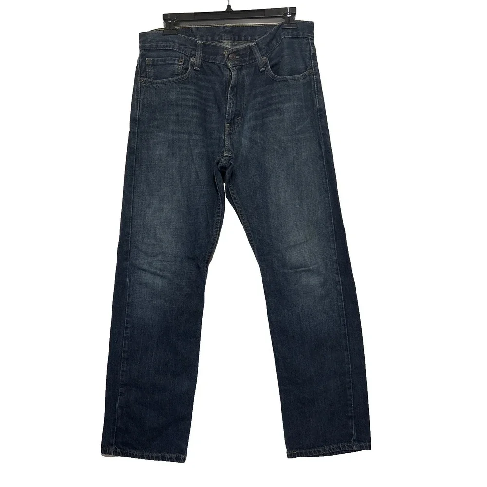 Levi's 514‎ Denim Jeans Men's 32x31 Blue Dark Wash Straight Leg Stretch Pockets
